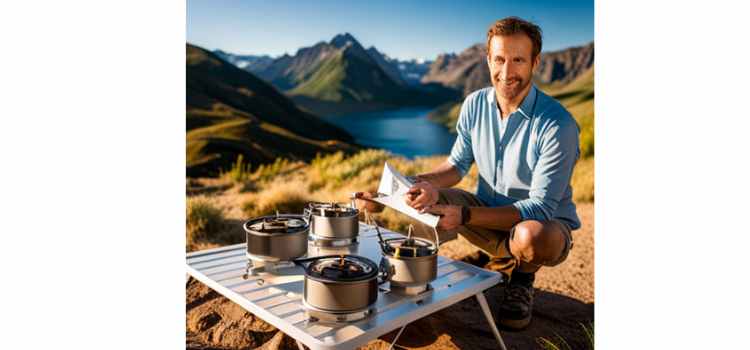 Dual-Burner Camp Stove A Folding Camp Stove