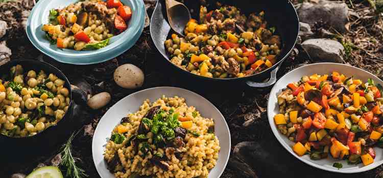 Vegan camping dinners