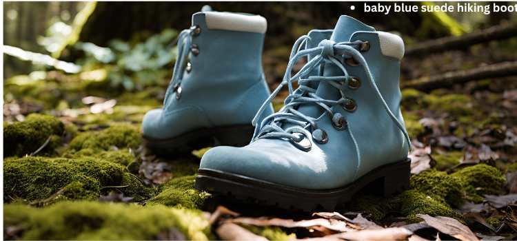 baby blue suede hiking boots