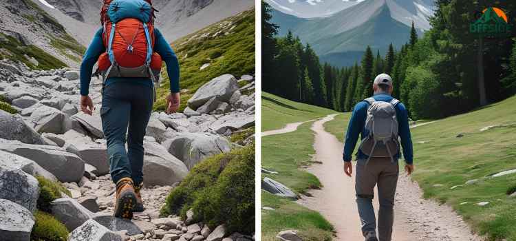 hiking boots vs trekking shoes
