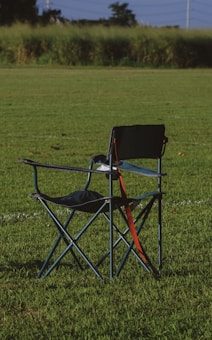 Padded Mesh Folding Chair Back Mesh Detail